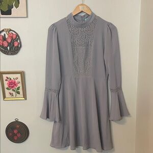 Filly Flair Gray Long Sleeve Dress